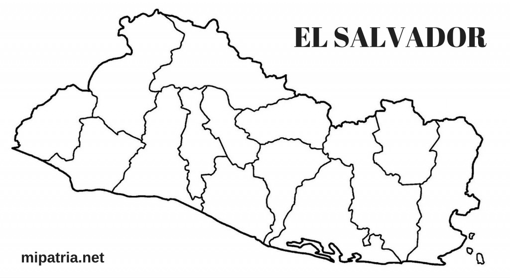 mapa de el salvador para colorear
