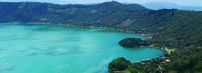 lago de coatepeque, color turquesa, el salvador